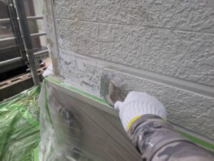 宗像市A様邸外壁塗装 外壁補修② 下地処理