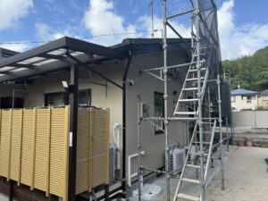 宗像市A様邸外壁塗装 仮設足場