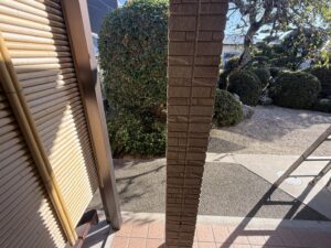 宗像市A様邸外壁塗装 コーキング(玄関)着工前