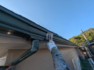 宗像市A様邸外壁塗装 雨樋塗装 ケレン