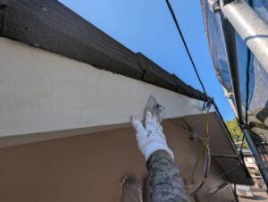 宗像市A様邸外壁塗装 破風板塗装 ケレン