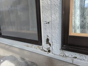 宗像市A様邸外壁塗装 外壁補修① 着工前