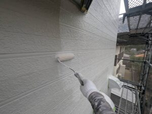 宗像市A様邸外壁塗装 外壁塗装① 下塗り