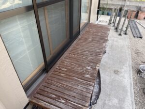 宗像市A様邸外壁塗装 ウッドデッキ 着工前